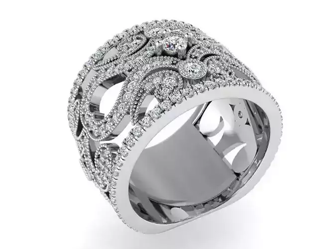 Linear Diamond Ring 3195 3D print model