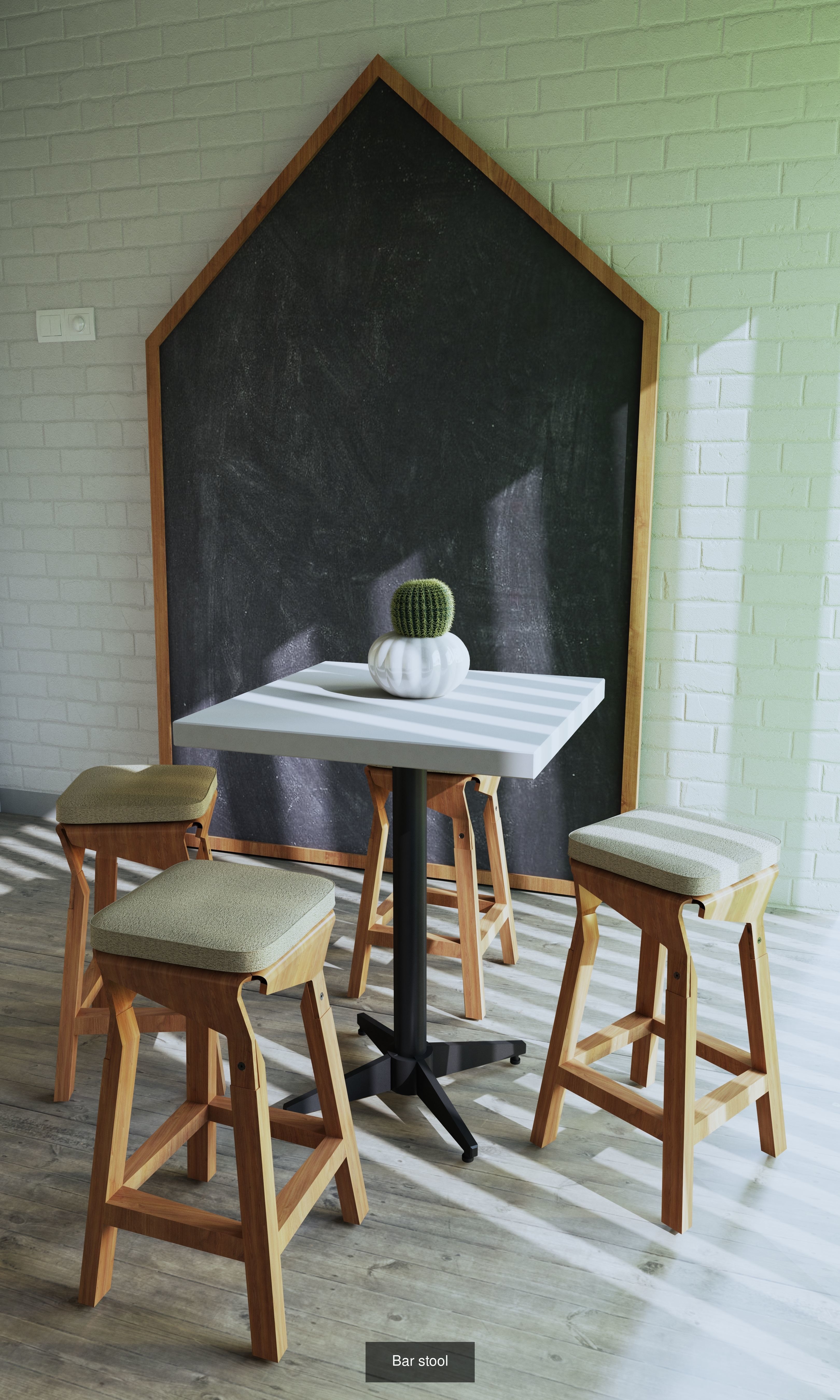 Bar chairs 3D Model Collection_4