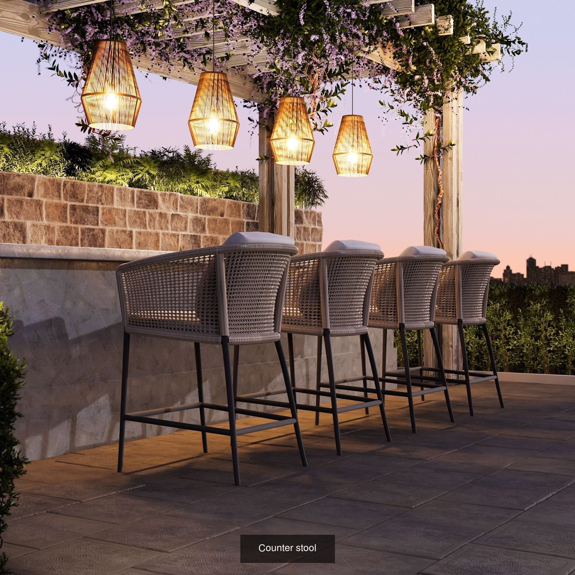 Bar chairs 3D Model Collection_3