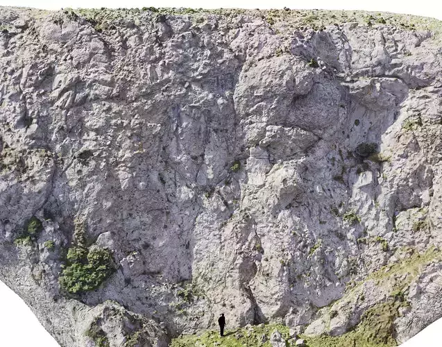 Large Mountain 03 Cliff PBR Scan Low-poly 3D model