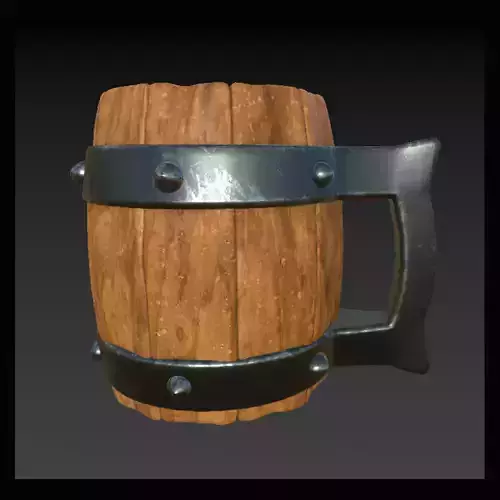 Medieval  Wooden Mug Cartoon