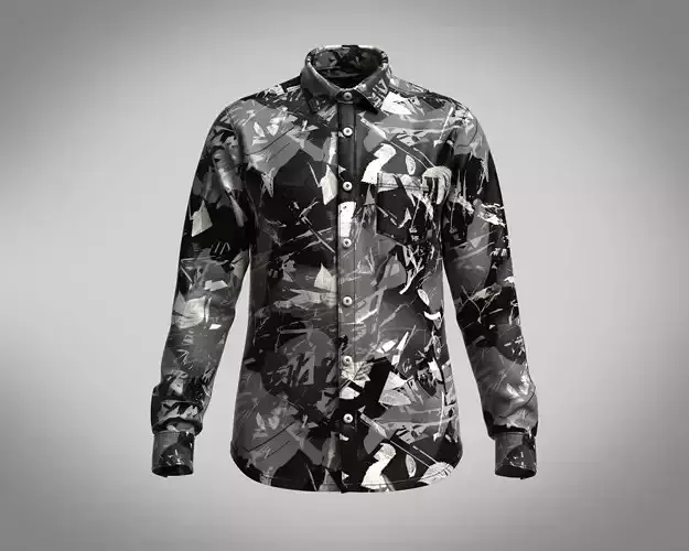 Mens shattered floral print Shirt