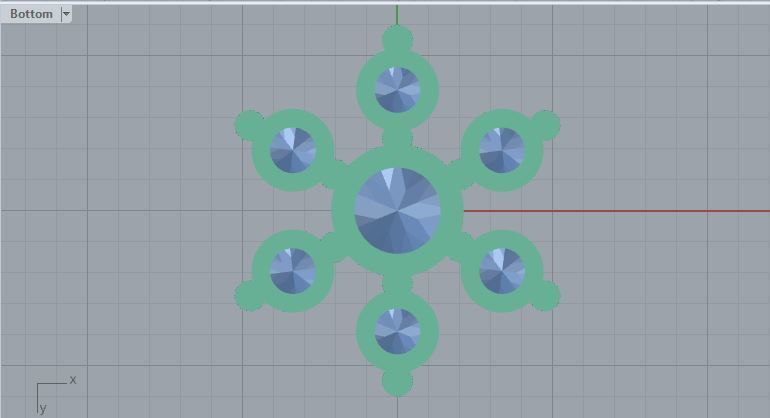 snowflake pendant 3D print model_5