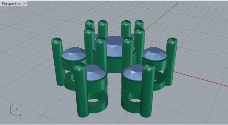 snowflake pendant 3D print model_3