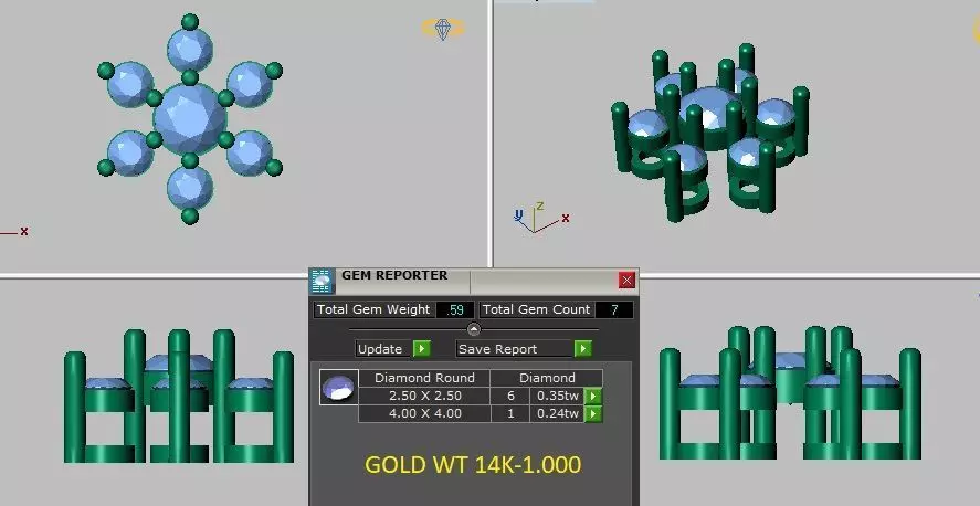 snowflake pendant 3D print model_0