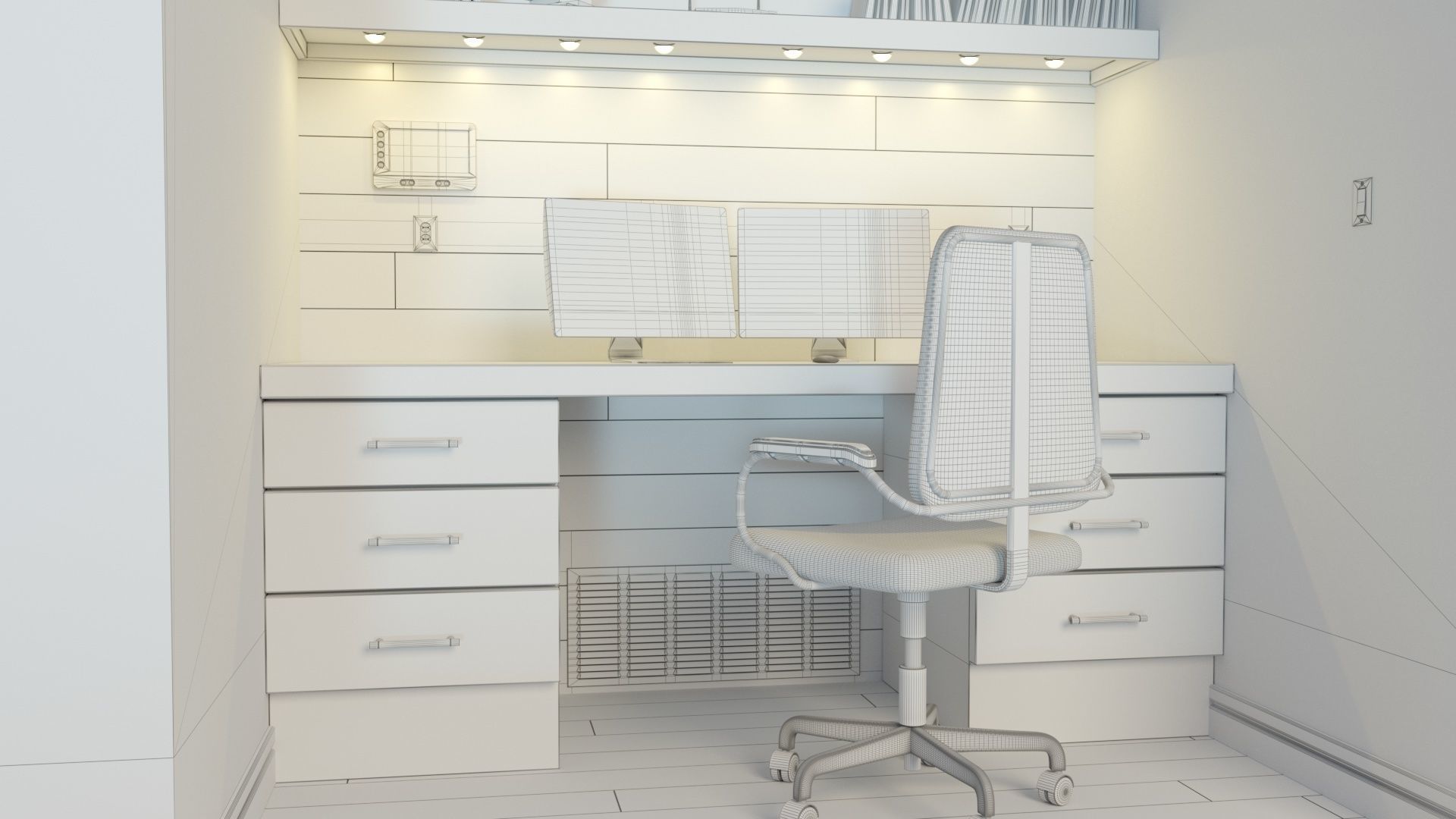 Home Office Interior 3D model_4