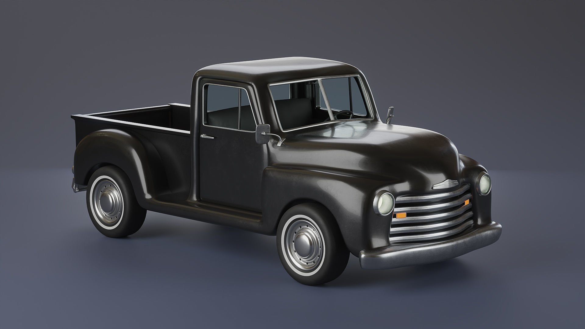 Stylized Classic Truck 3D model_20