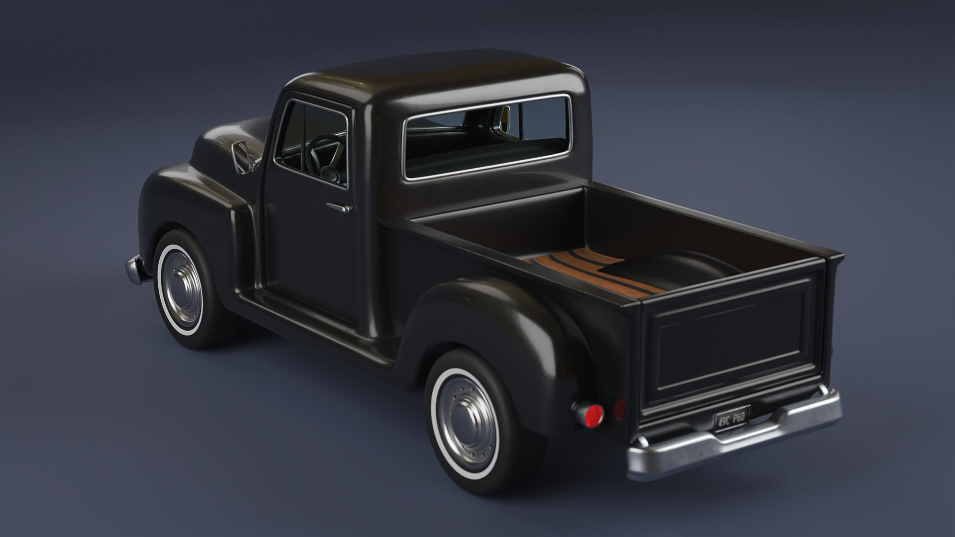 Stylized Classic Truck 3D model_14