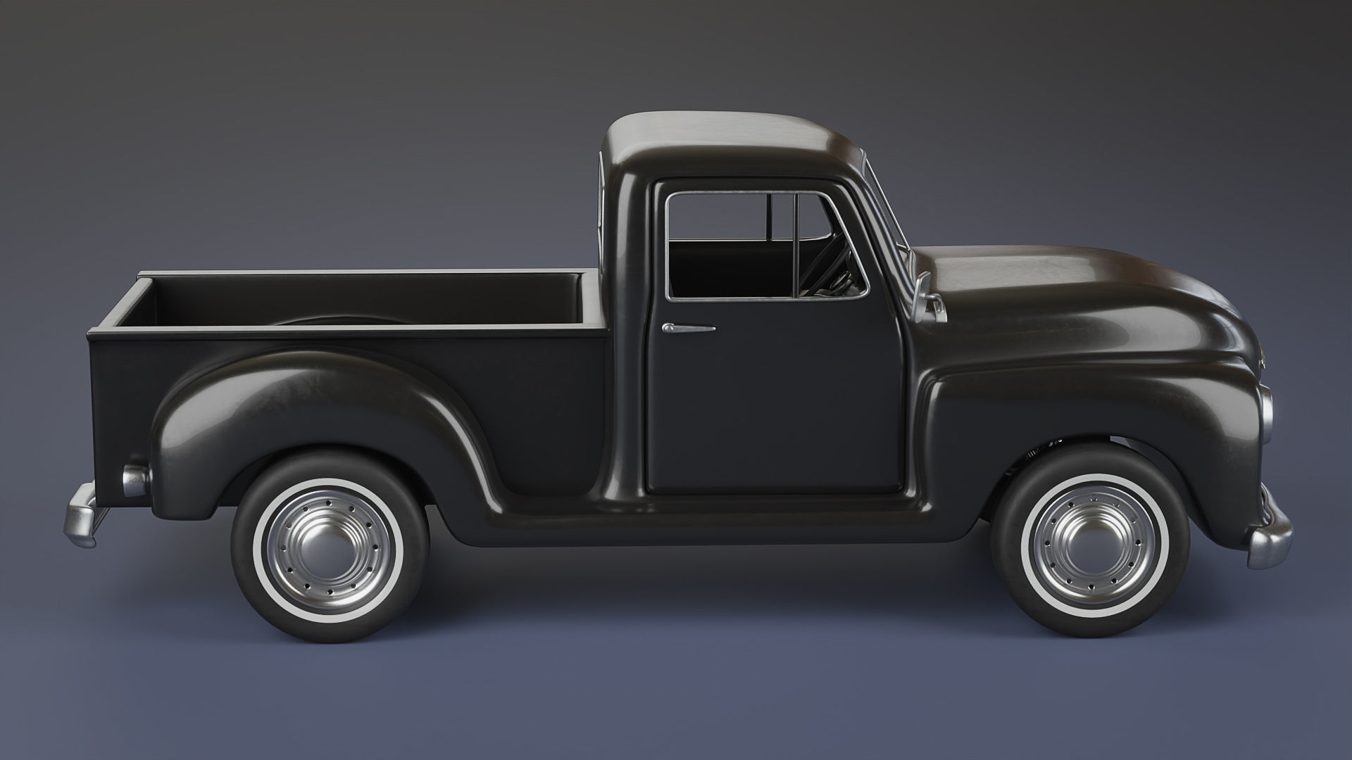 Stylized Classic Truck 3D model_15