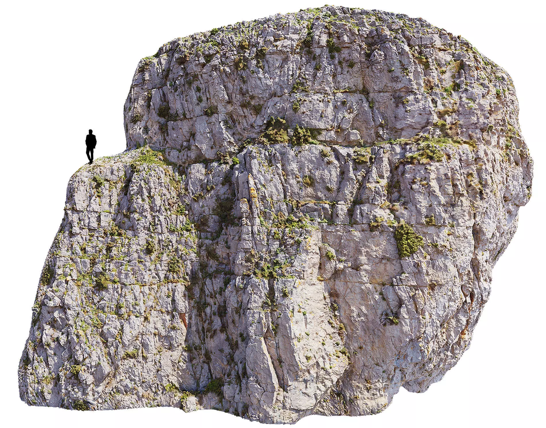 Large Mountain 04 Cliff PBR Scan Low-poly 3D model_0