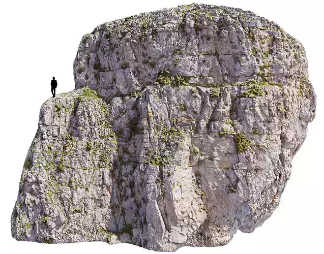 Large Mountain 04 Cliff PBR Scan Low-poly 3D model