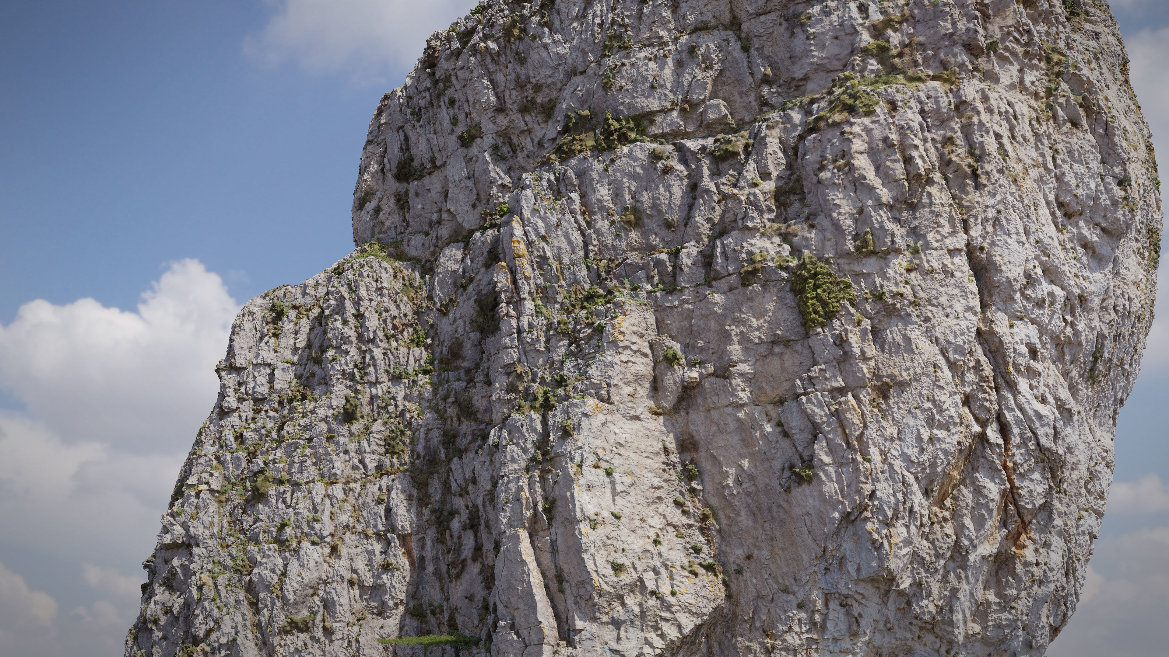 Large Mountain 04 Cliff PBR Scan Low-poly 3D model_4
