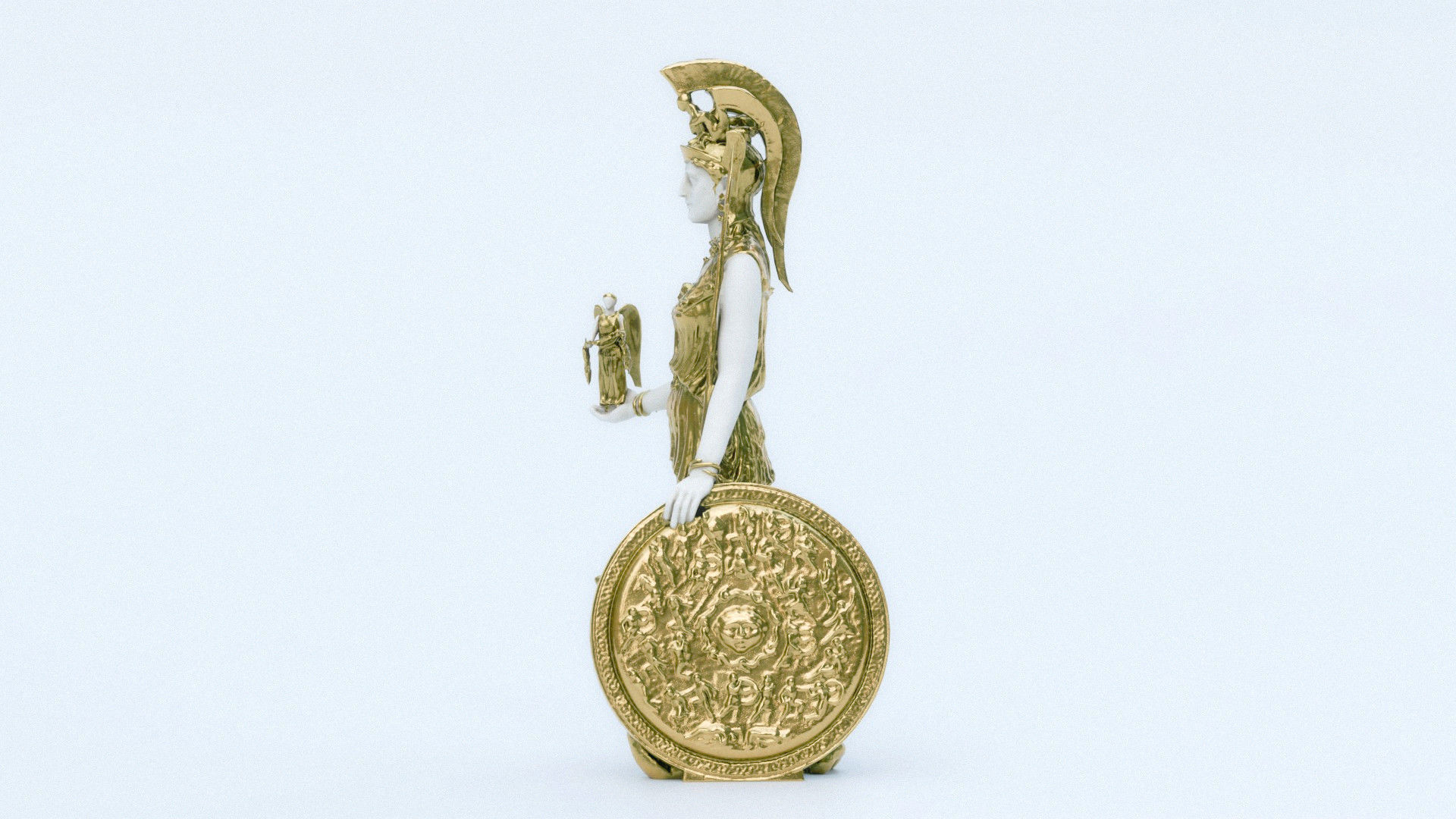 Statue of Athena Parthenos Low-poly 3D model_11