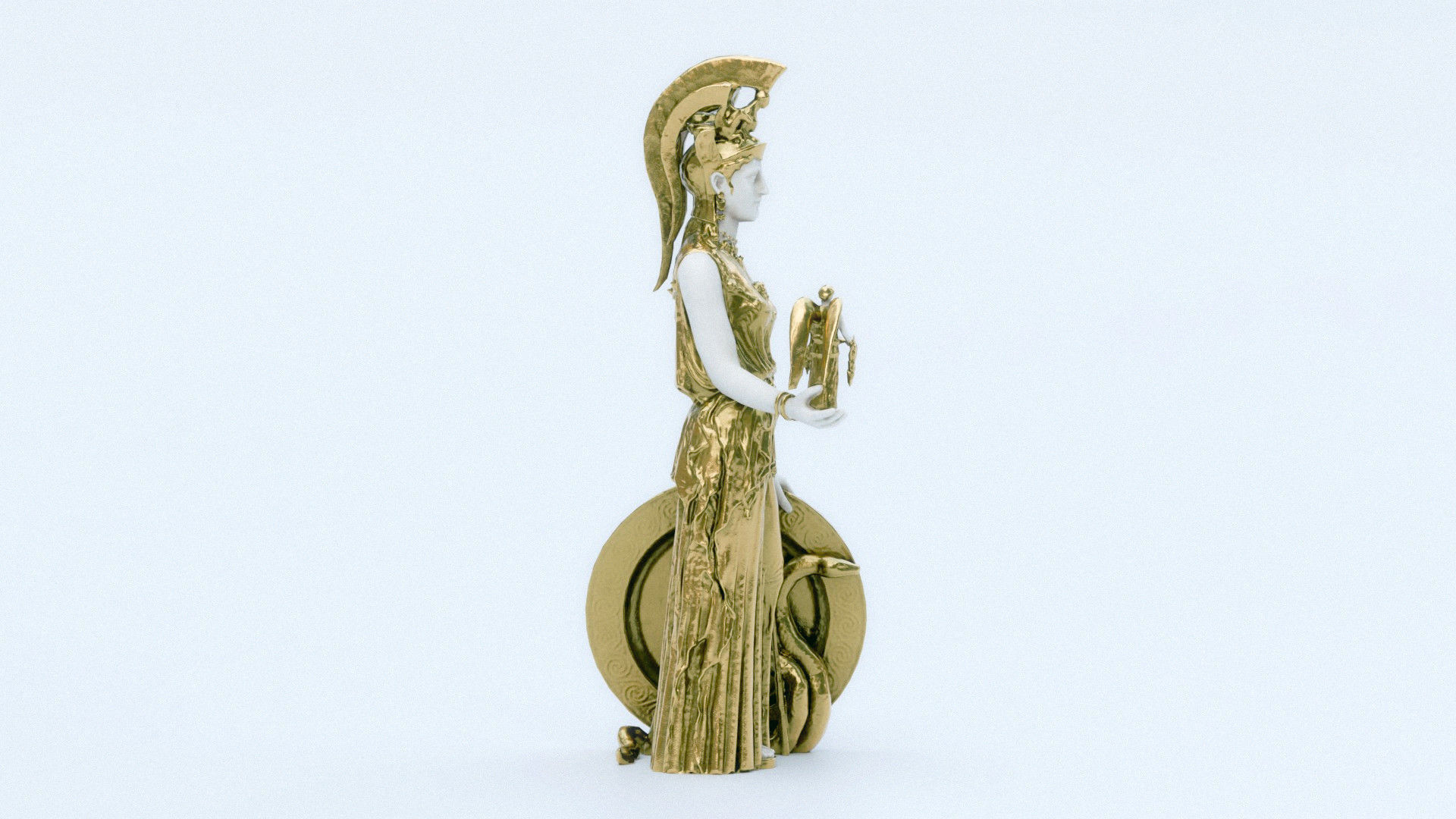 Statue of Athena Parthenos Low-poly 3D model_10