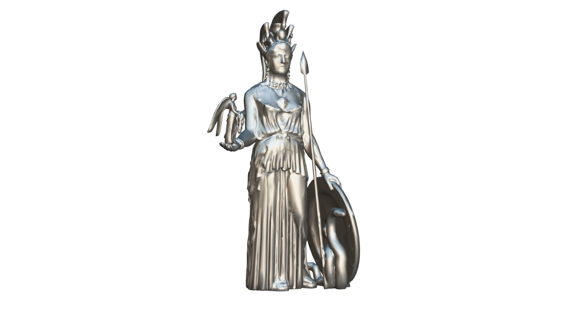 Statue of Athena Parthenos Low-poly 3D model_14