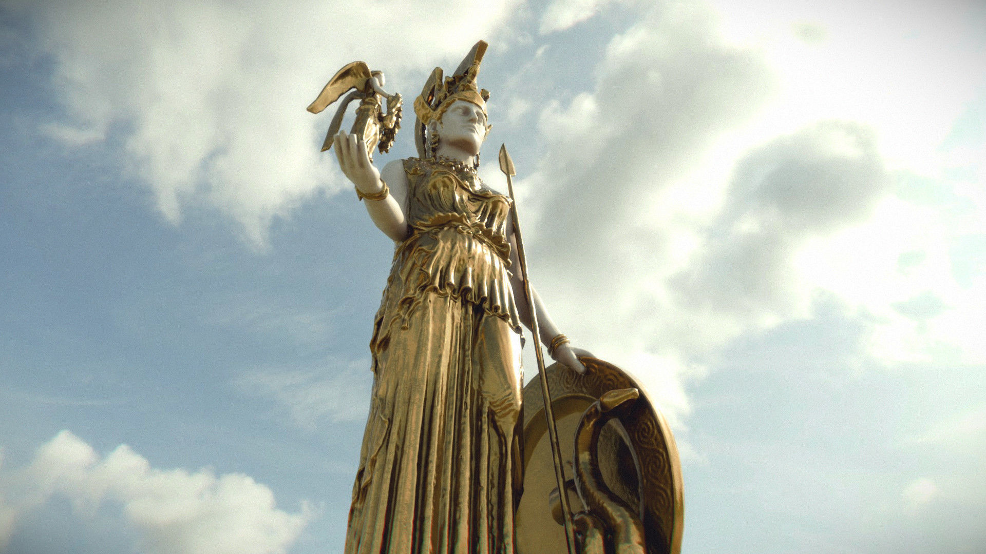 Statue of Athena Parthenos Low-poly 3D model_6