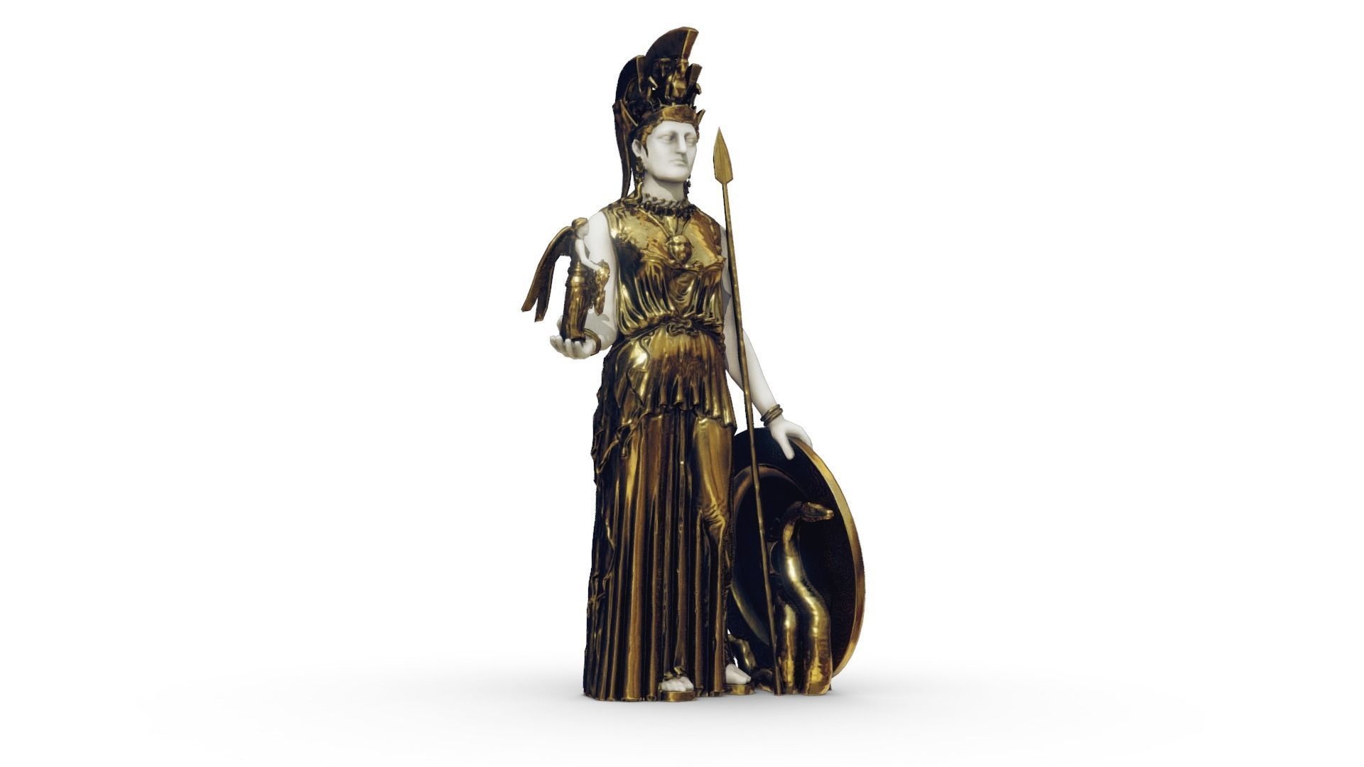 Statue of Athena Parthenos Low-poly 3D model_18