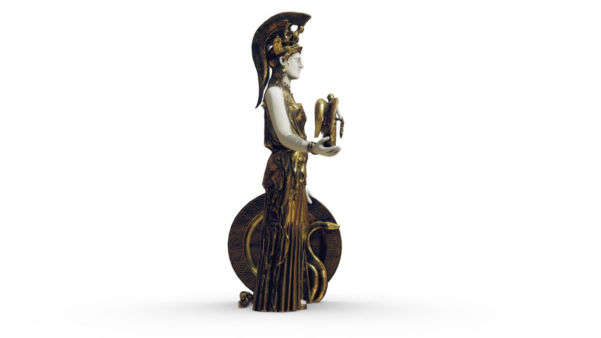 Statue of Athena Parthenos Low-poly 3D model_19