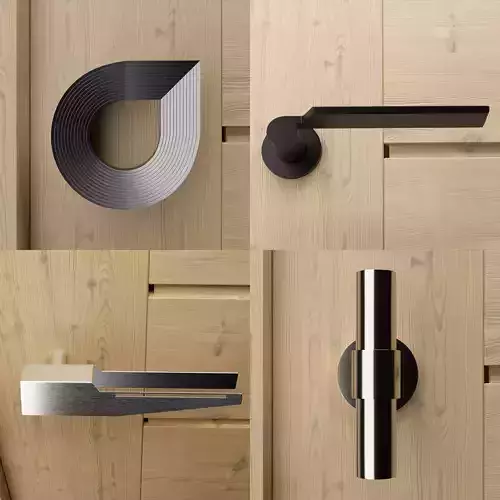 Door handles collection set 1 3D model