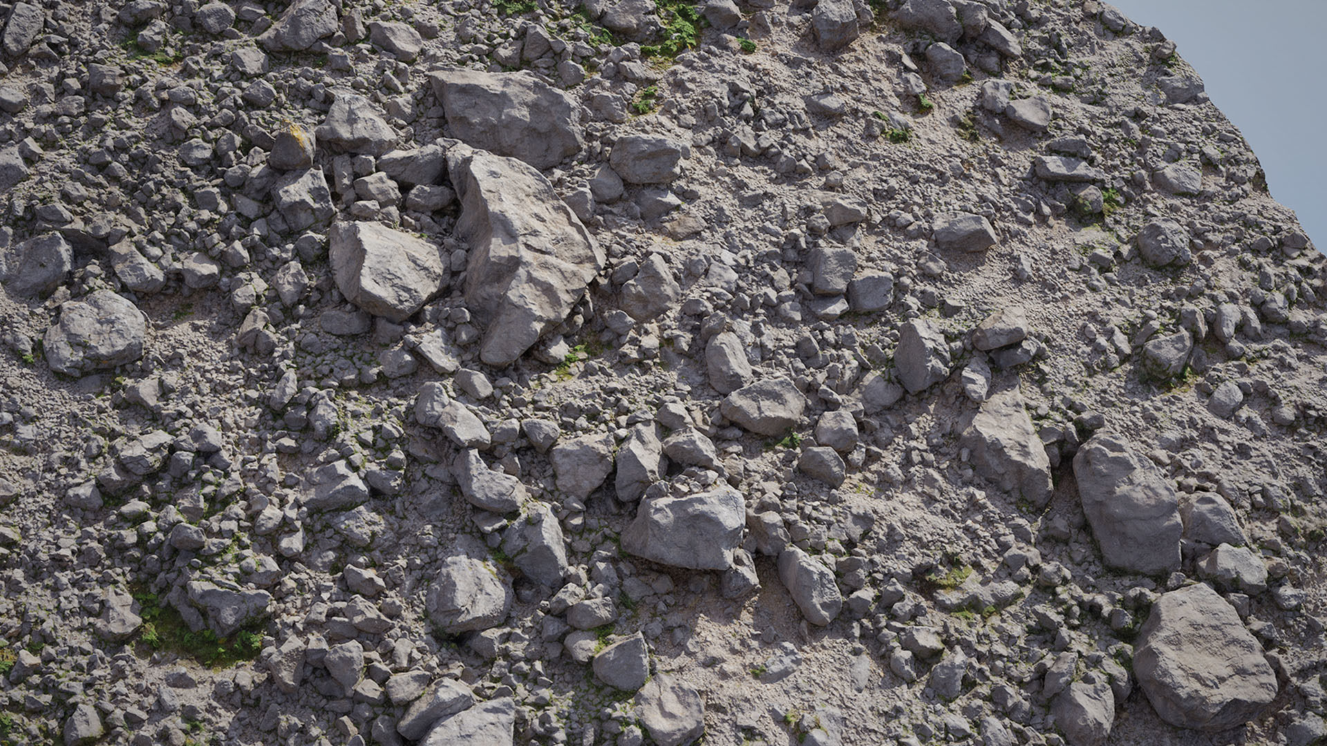 Mountain Rock Slope 03 PBR Scan Low-poly 3D model_4