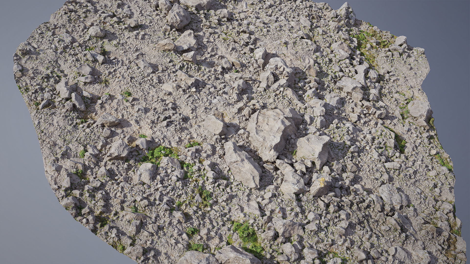 Mountain Rock Slope 03 PBR Scan Low-poly 3D model_5