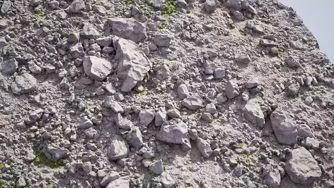 Mountain Rock Slope 03 PBR Scan Low-poly 3D model