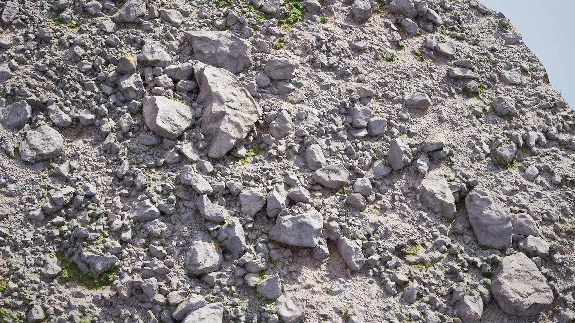 Mountain Rock Slope 03 PBR Scan Low-poly 3D model_0