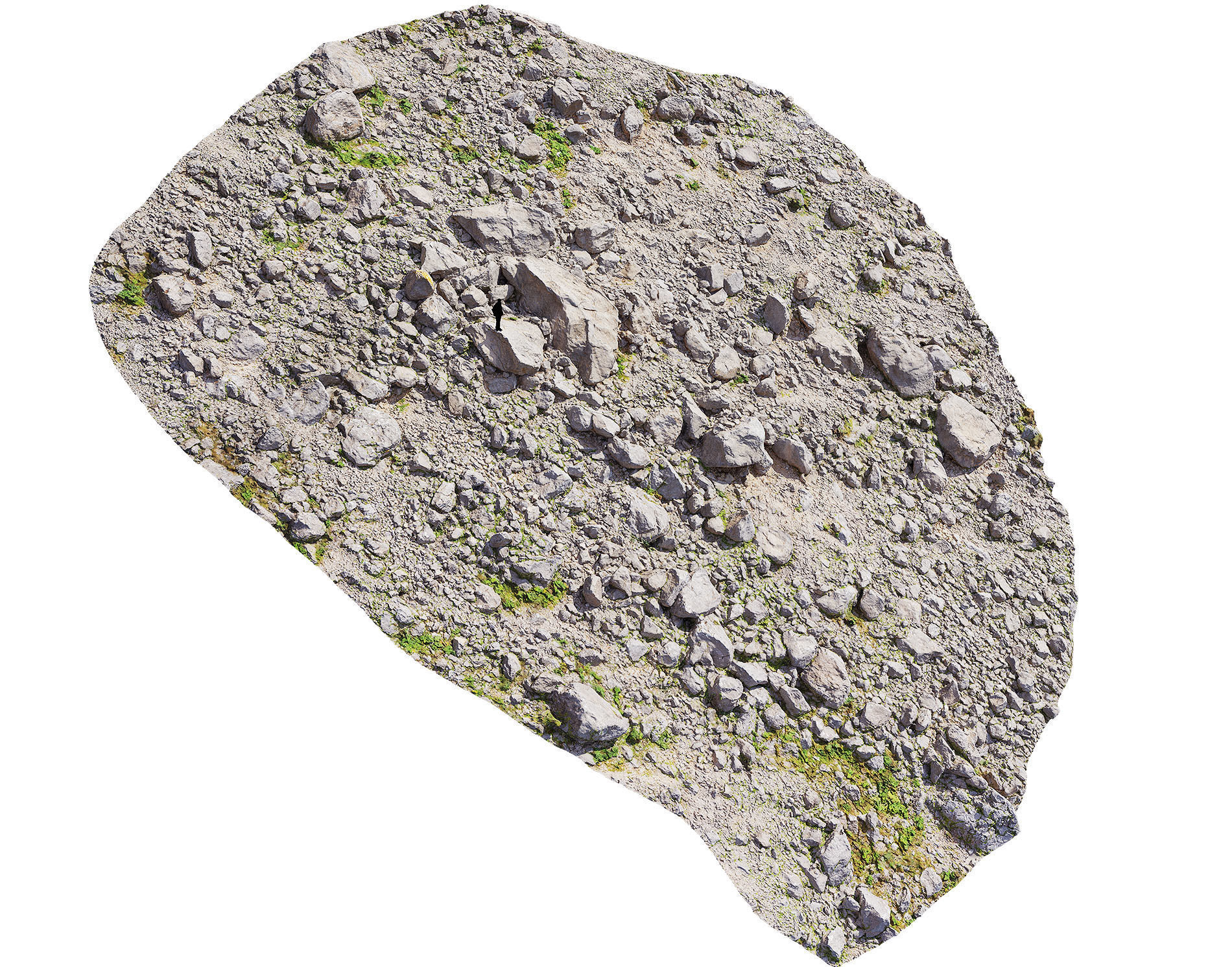 Mountain Rock Slope 03 PBR Scan Low-poly 3D model_1