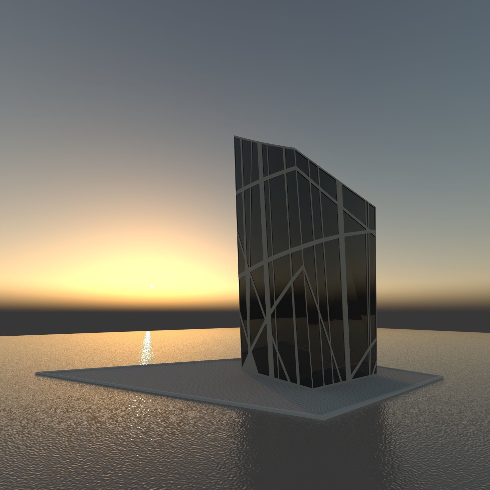 building  on  sea 3D model_4