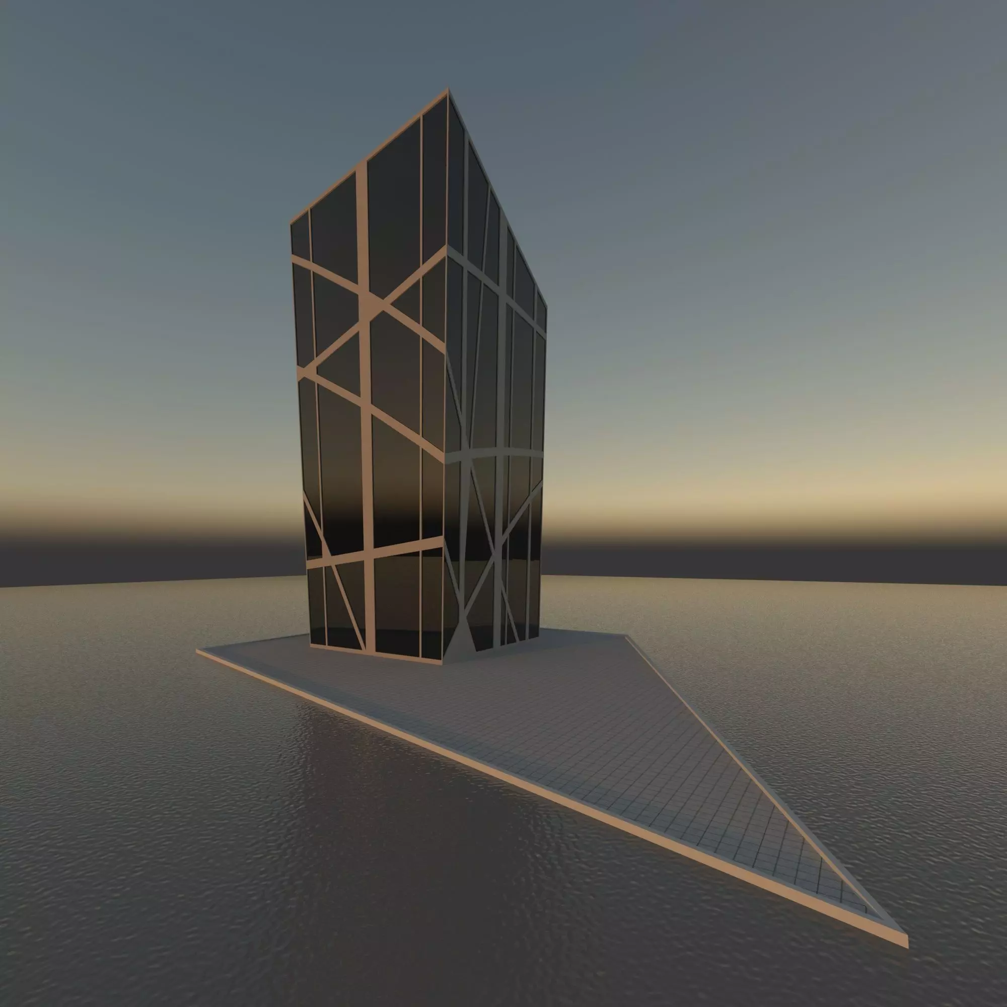building  on  sea 3D model_0