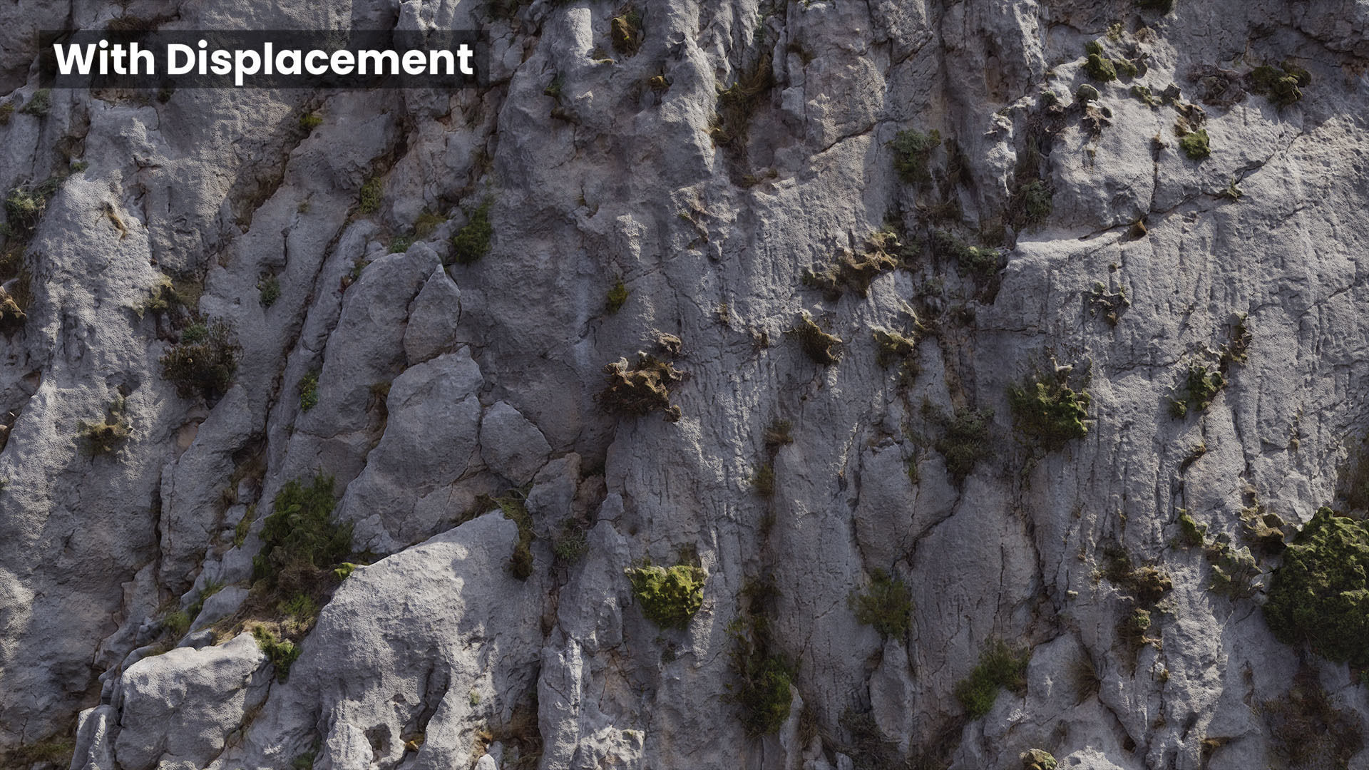 Mountain Cliff Face Slope PBR Scan Low-poly 3D model_10
