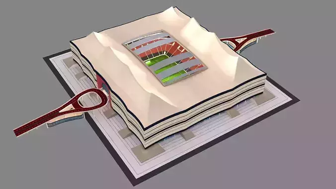Al Bayt Stadium Qatar- Fifa World Cup 2022 Stadium 3D model