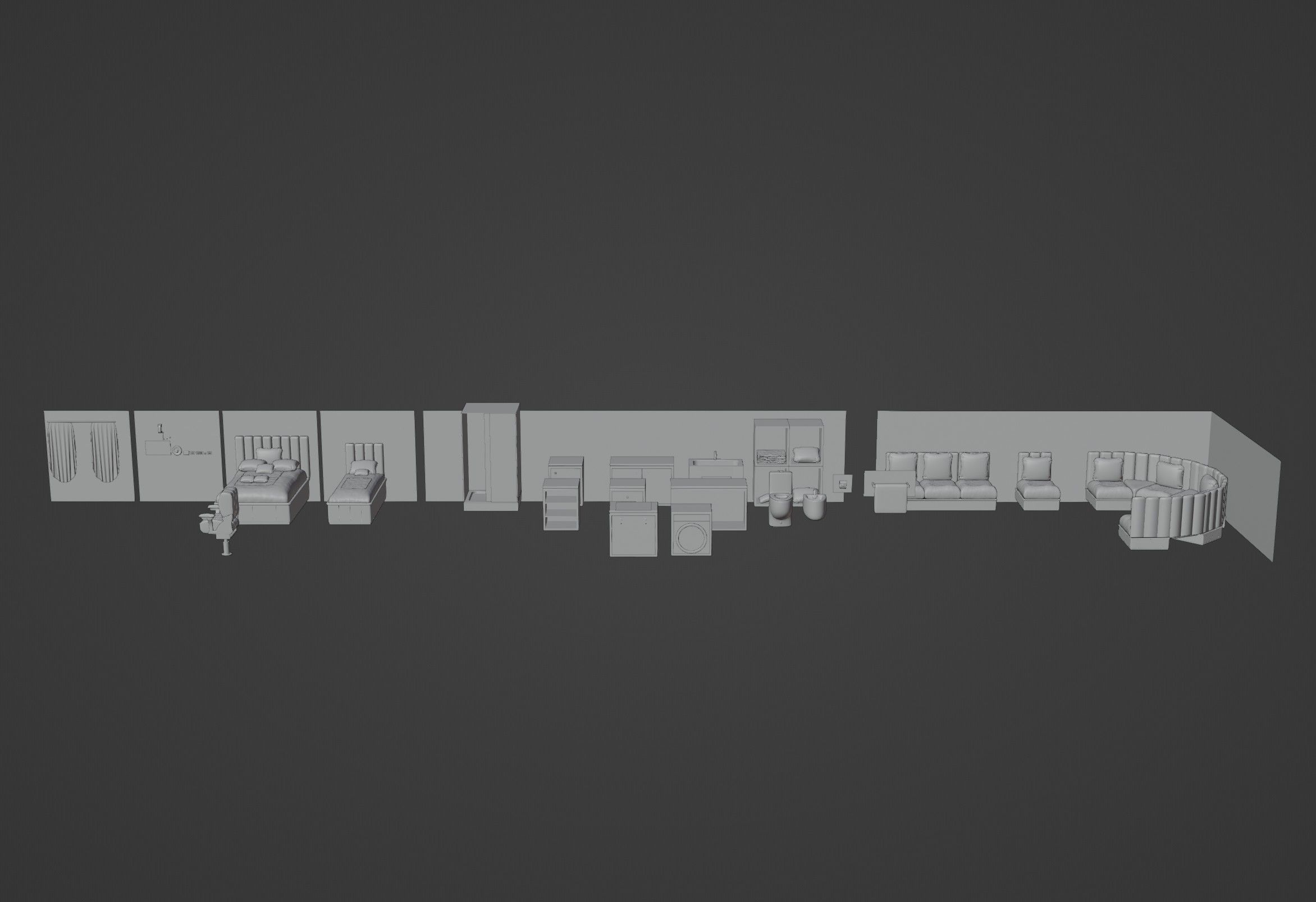 Luxury Yacht with interior 3D model_33