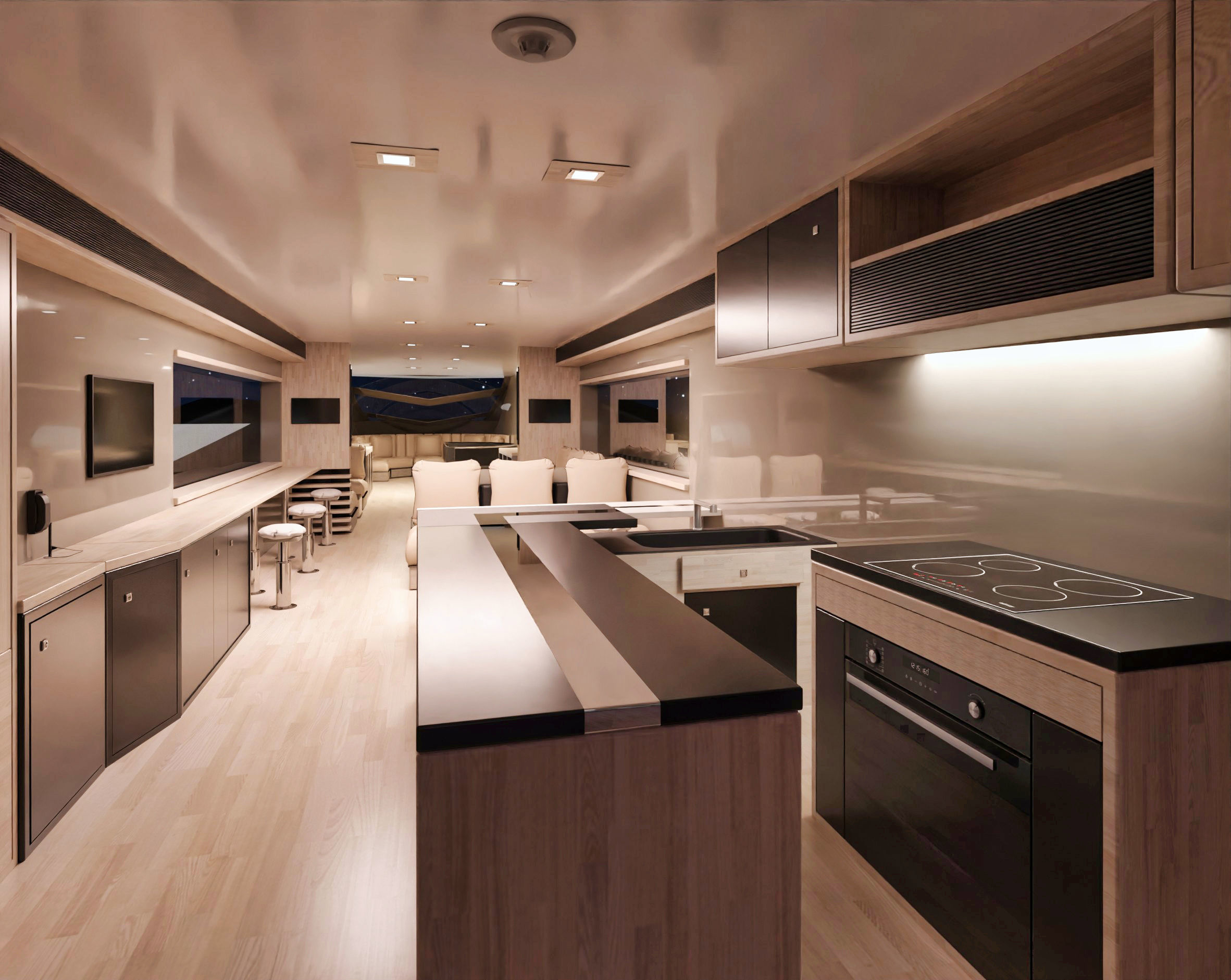 Luxury Yacht with interior 3D model_9