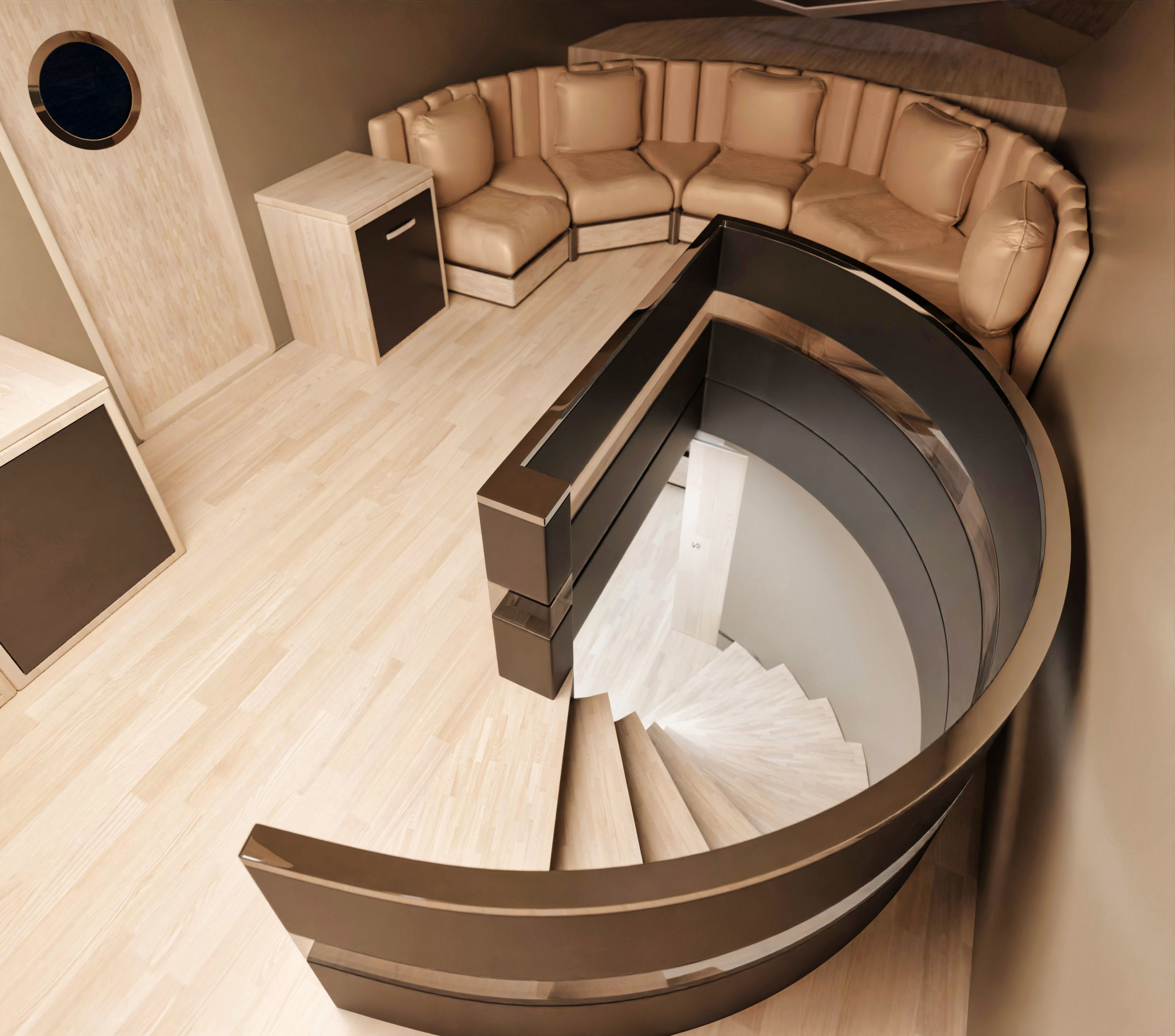 Luxury Yacht with interior 3D model_11