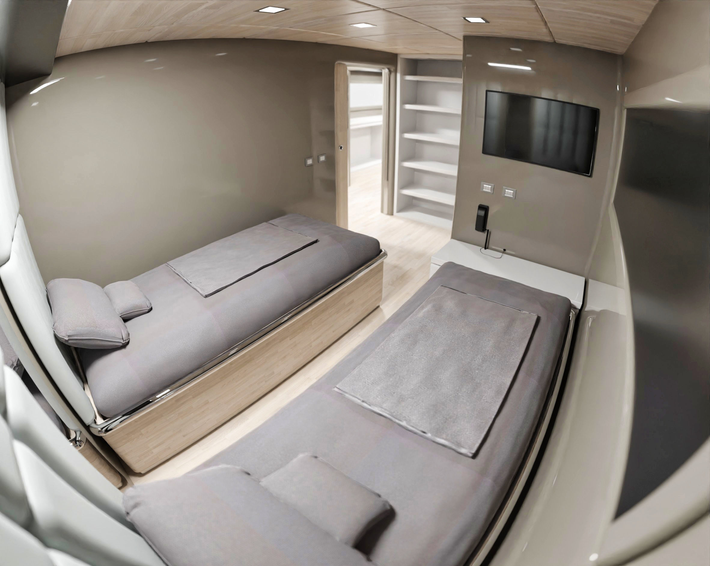 Luxury Yacht with interior 3D model_15