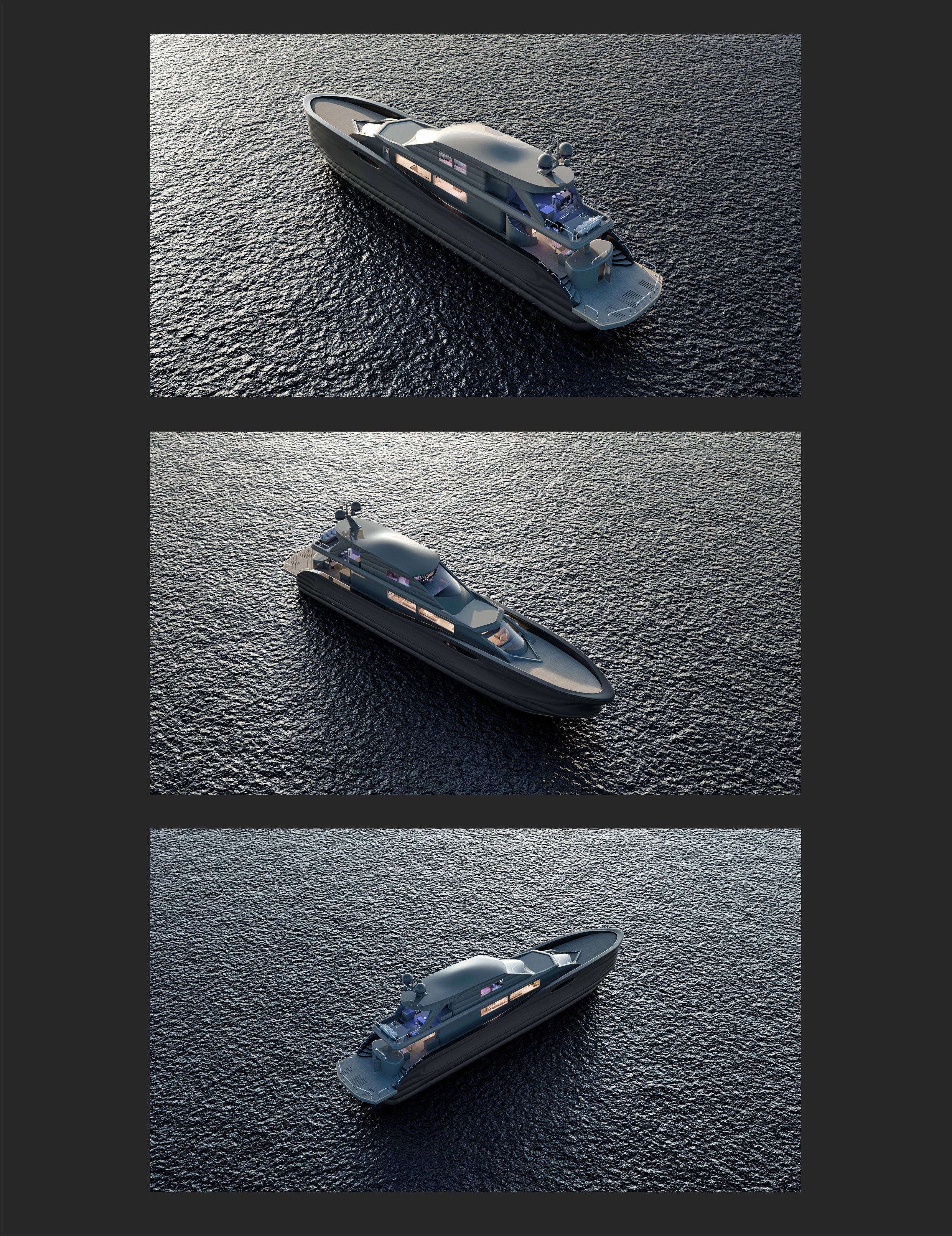 Luxury Yacht with interior 3D model_5