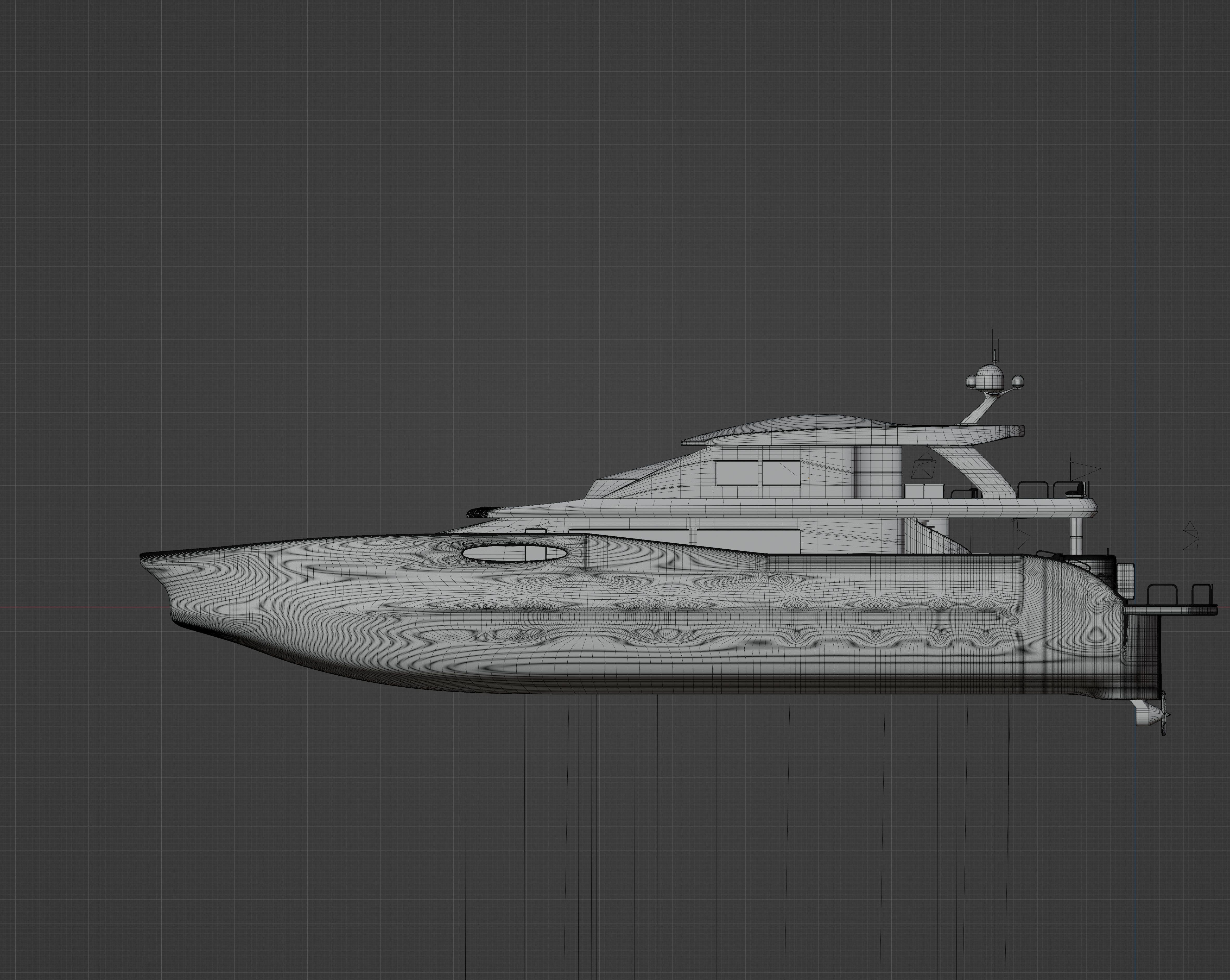 Luxury Yacht with interior 3D model_30