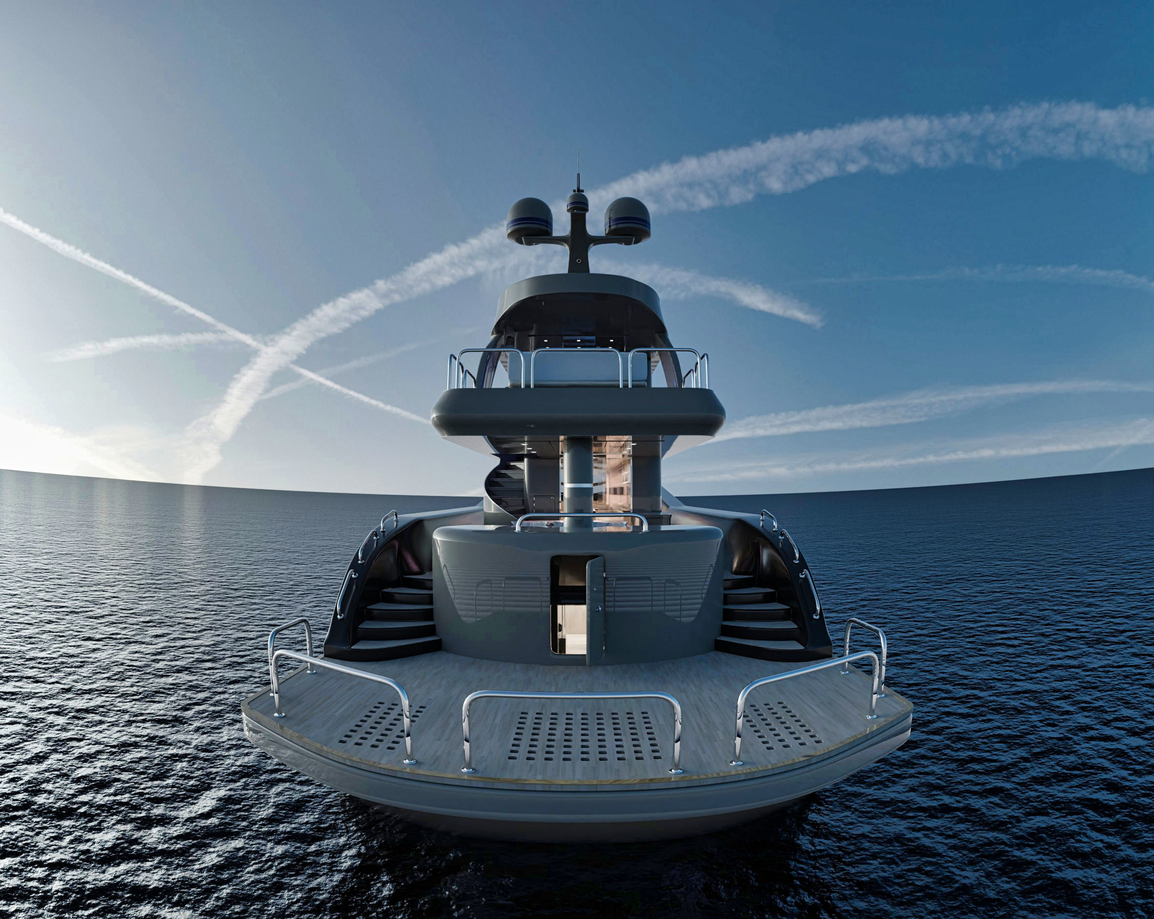 Luxury Yacht with interior 3D model_2