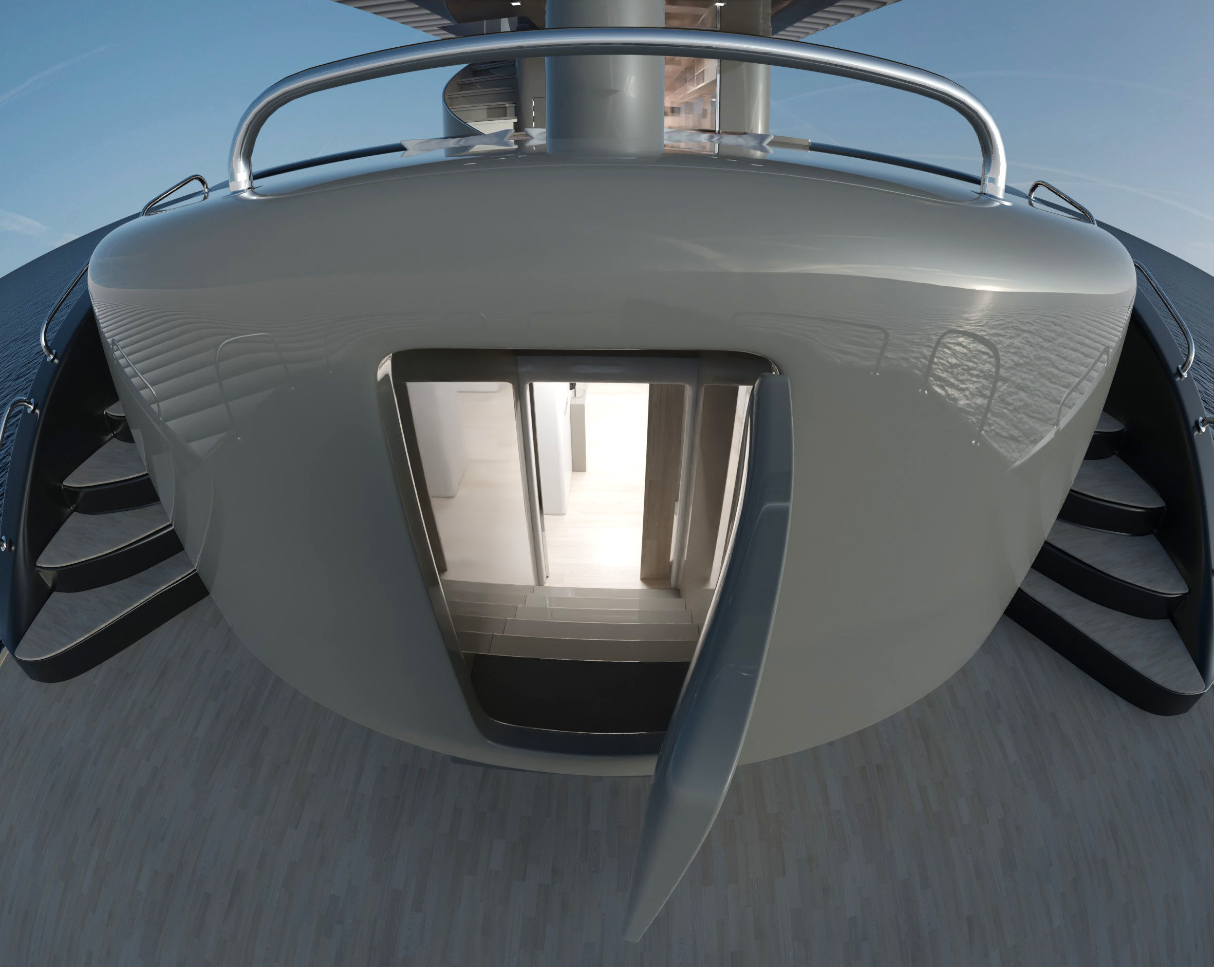 Luxury Yacht with interior 3D model_4