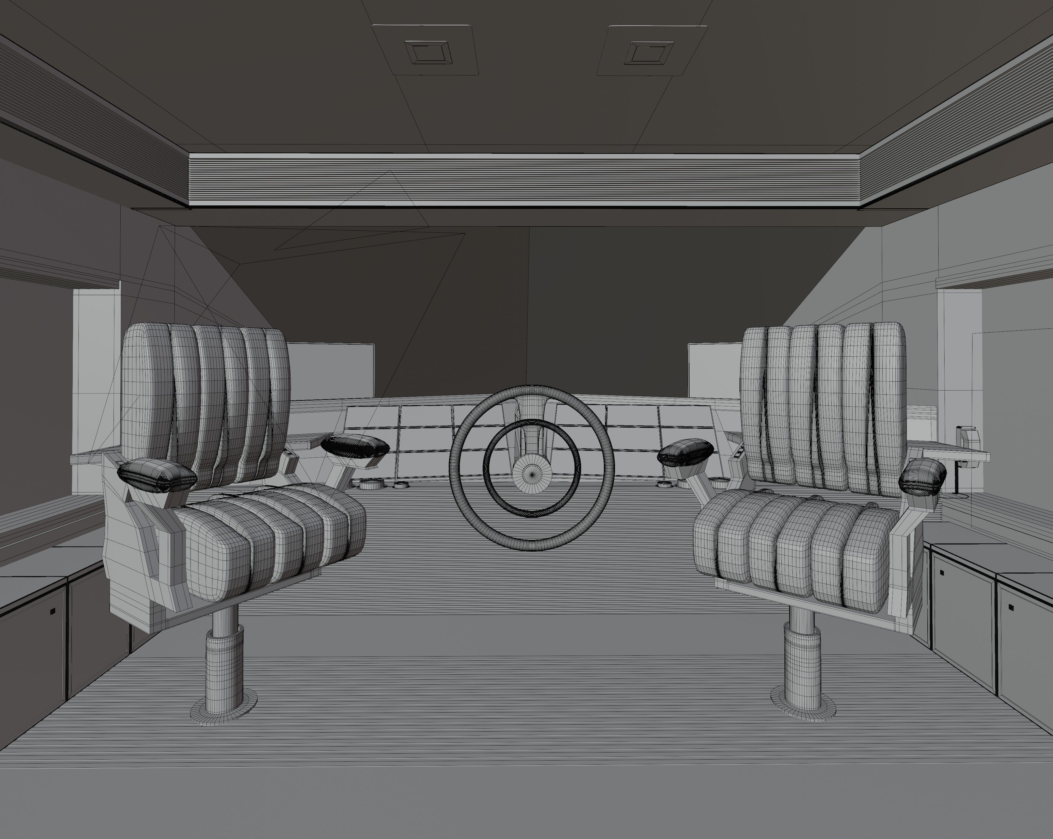 Luxury Yacht with interior 3D model_25