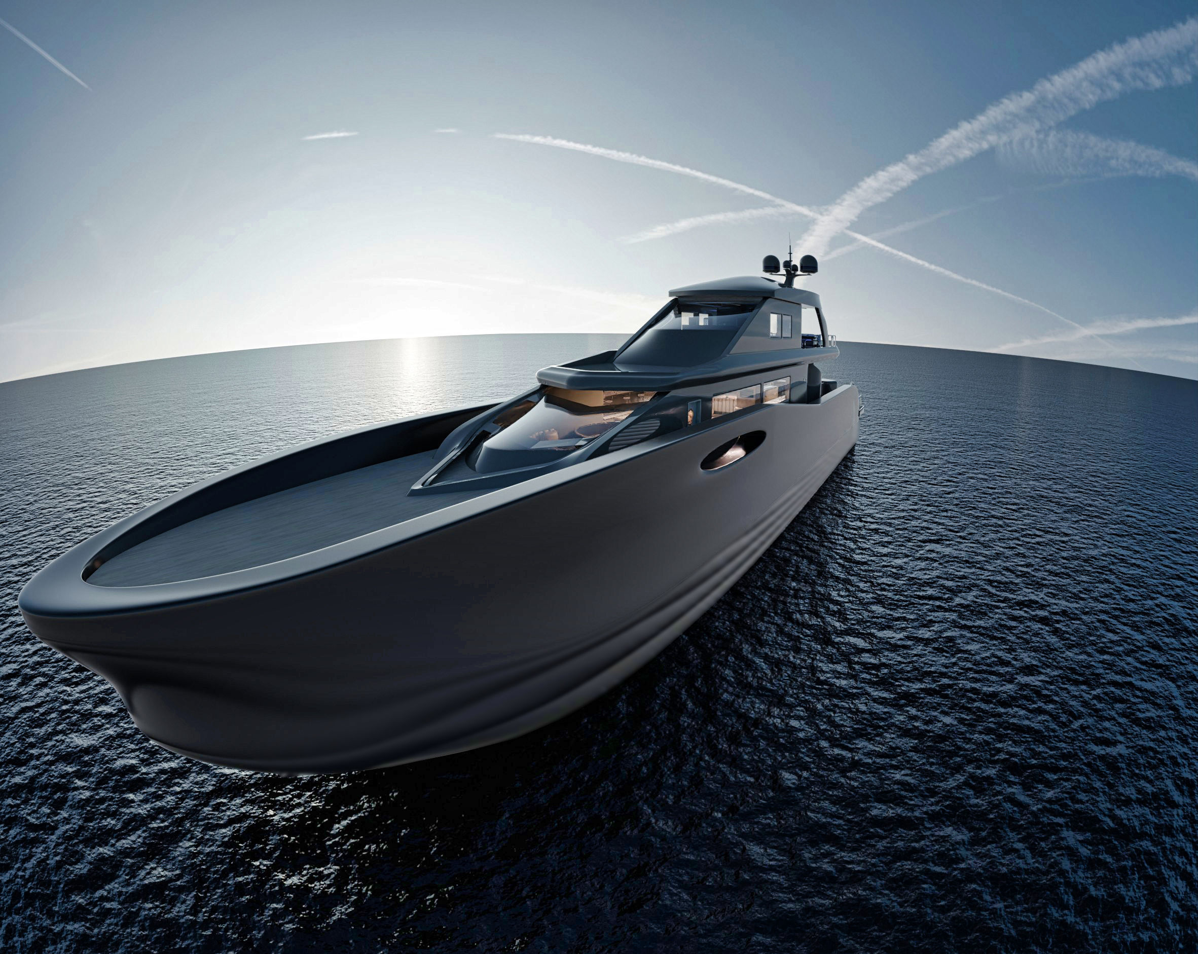 Luxury Yacht with interior 3D model_3