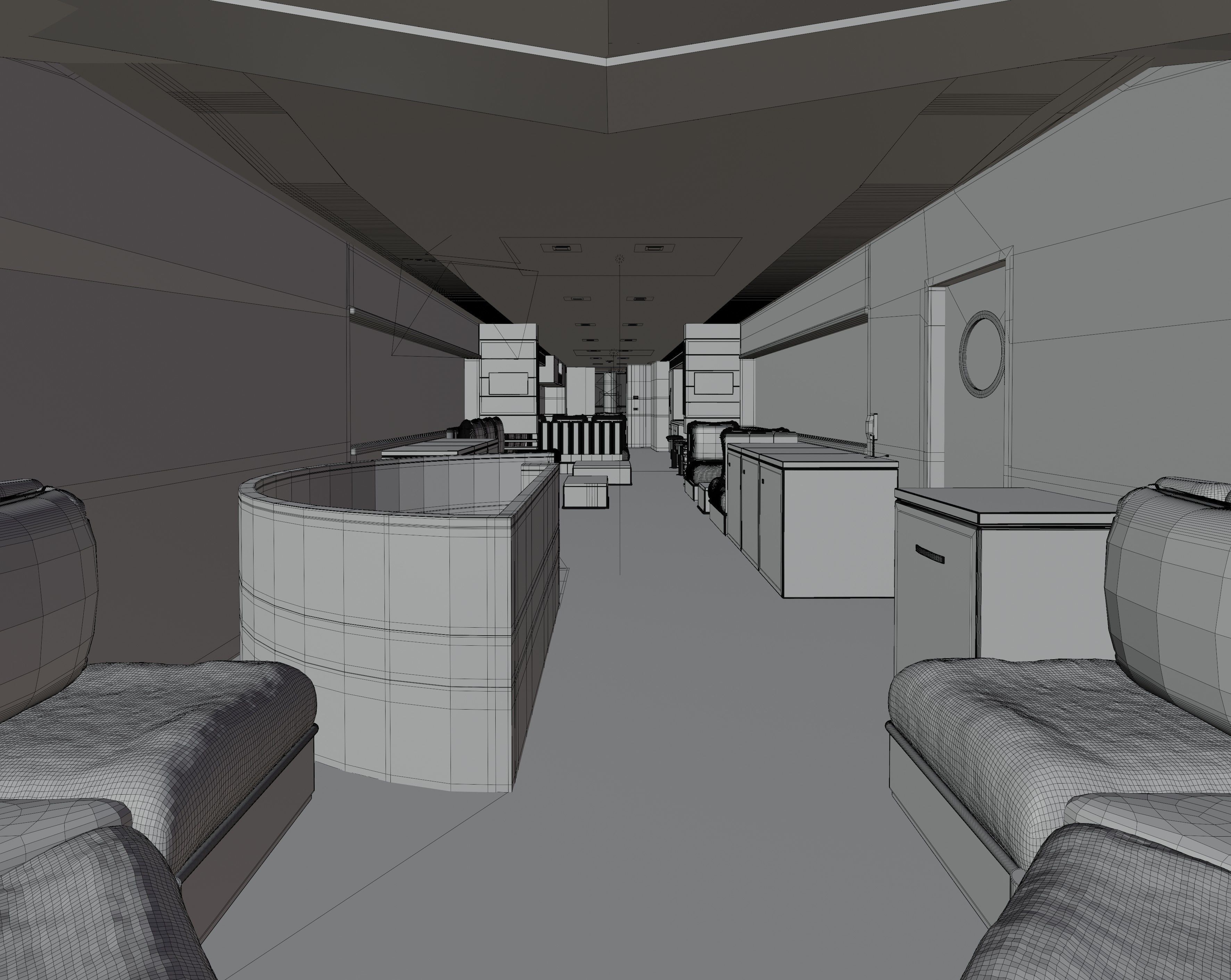 Luxury Yacht with interior 3D model_27