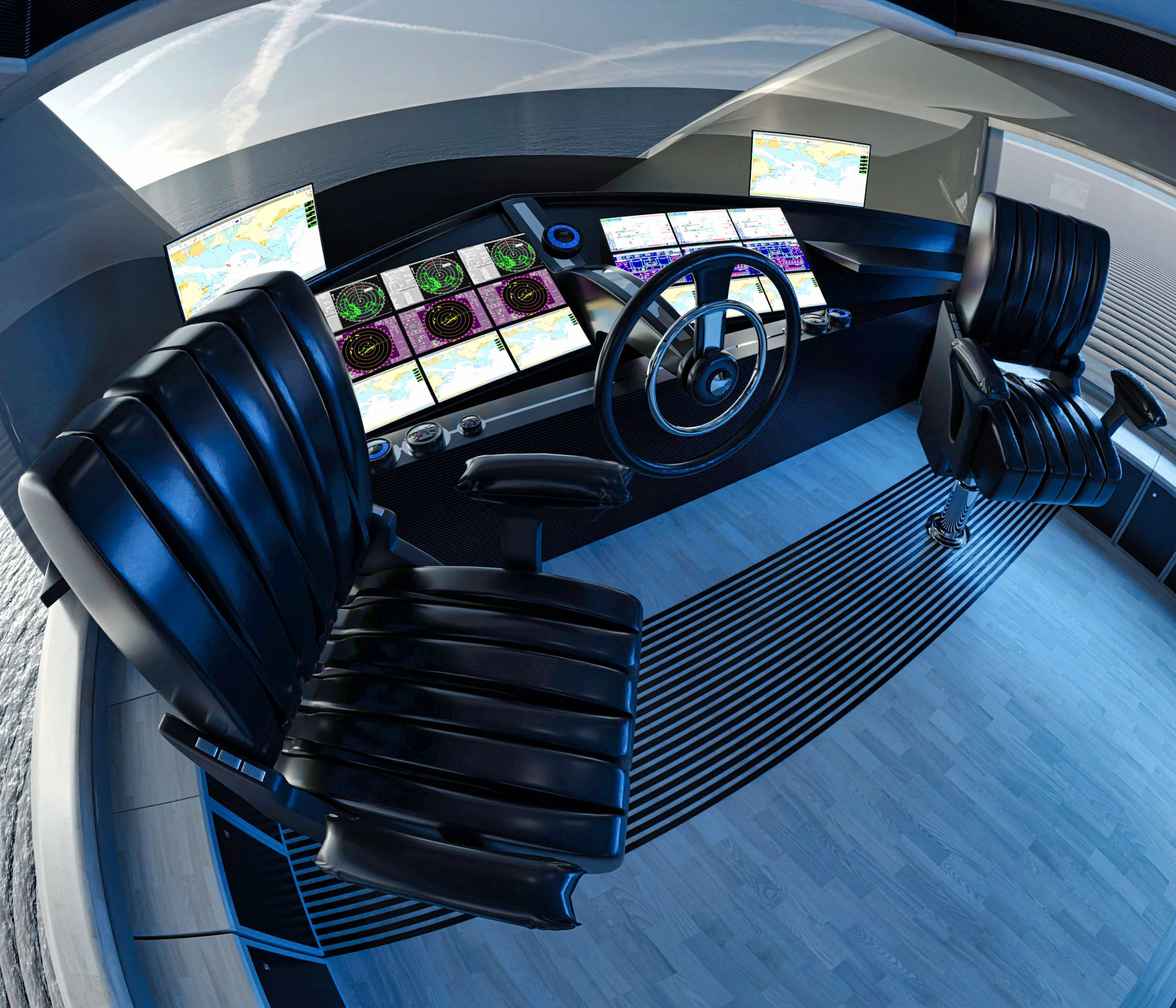 Luxury Yacht with interior 3D model_8