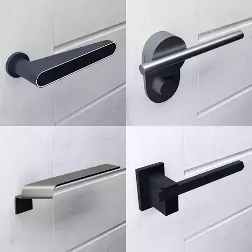 Door handles collection set 3 3D model