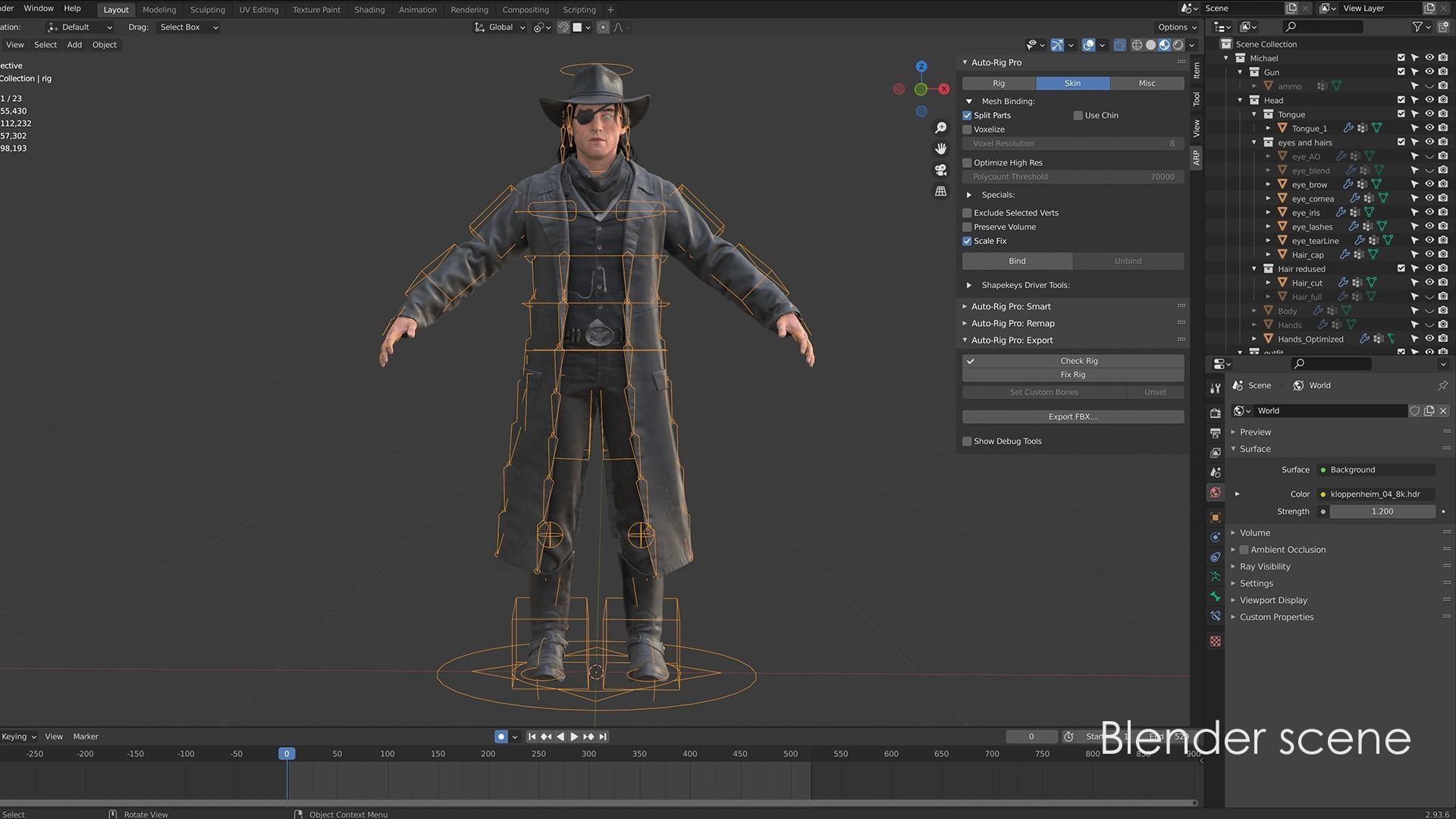 Bandit Western Wild West Adventure Survival Shooter Character Low-poly 3D model_24