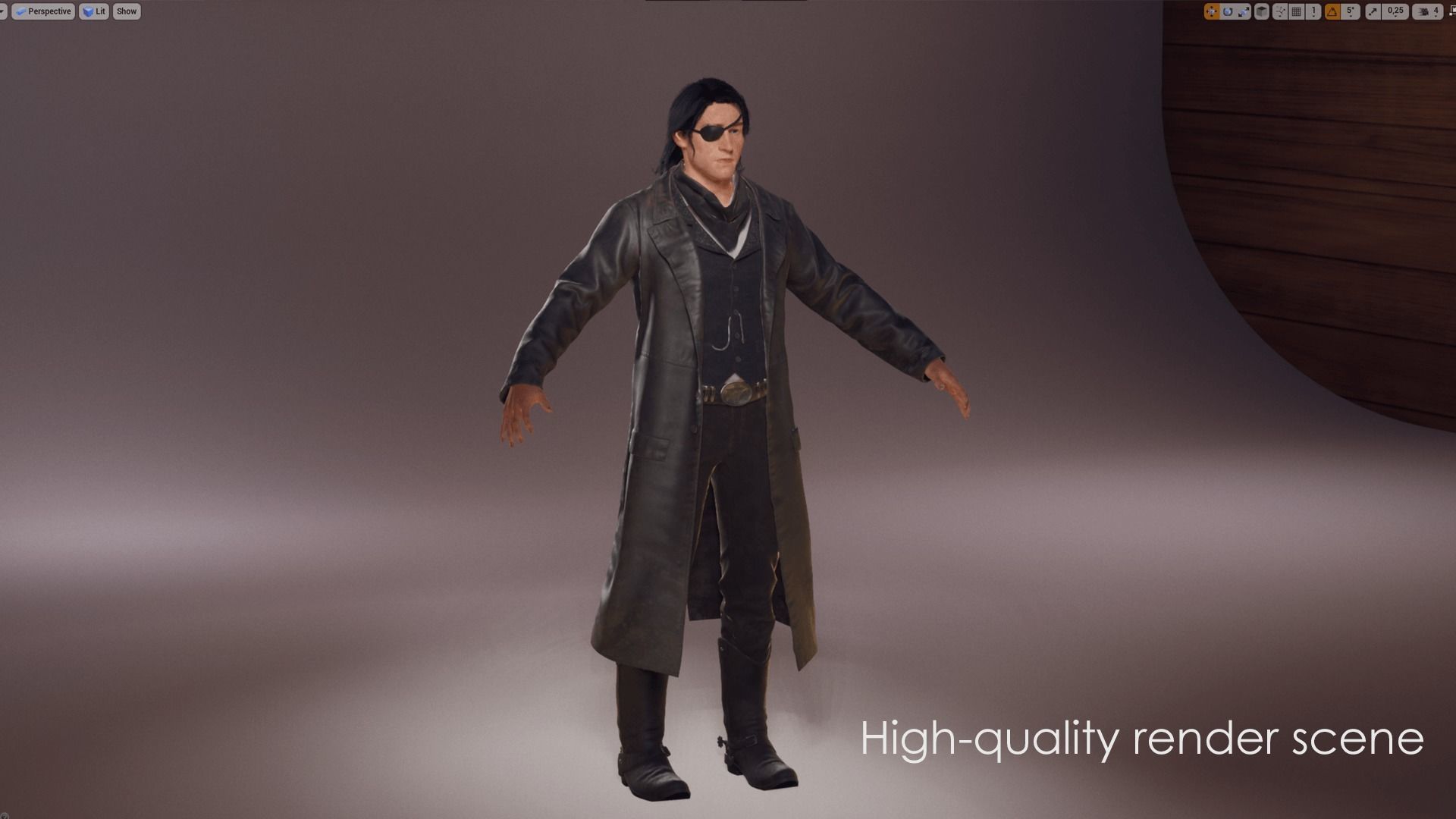 Bandit Western Wild West Adventure Survival Shooter Character Low-poly 3D model_19