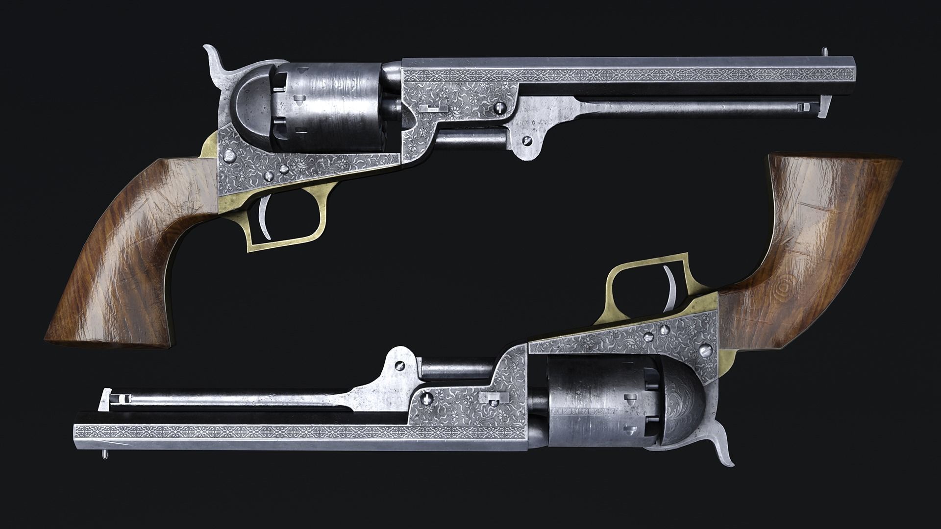 Bandit Western Wild West Adventure Survival Shooter Character Low-poly 3D model_10