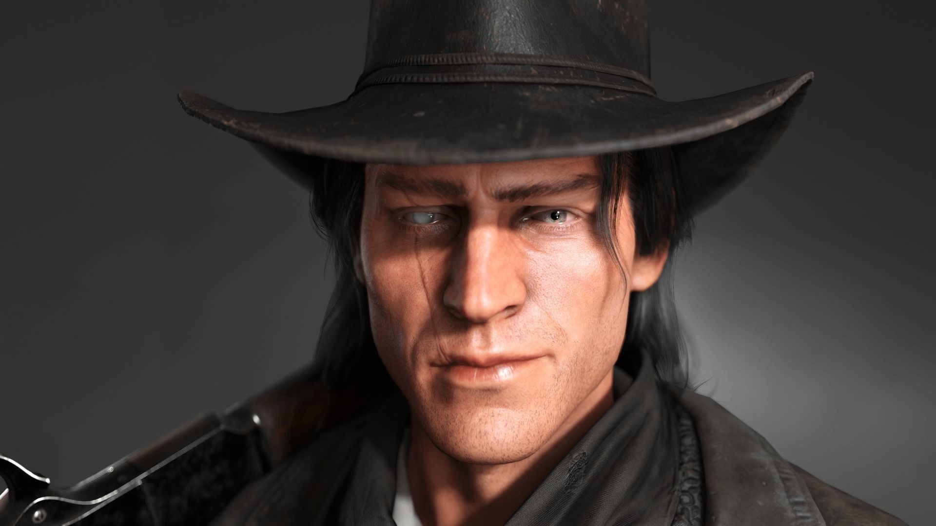 Bandit Western Wild West Adventure Survival Shooter Character Low-poly 3D model_4