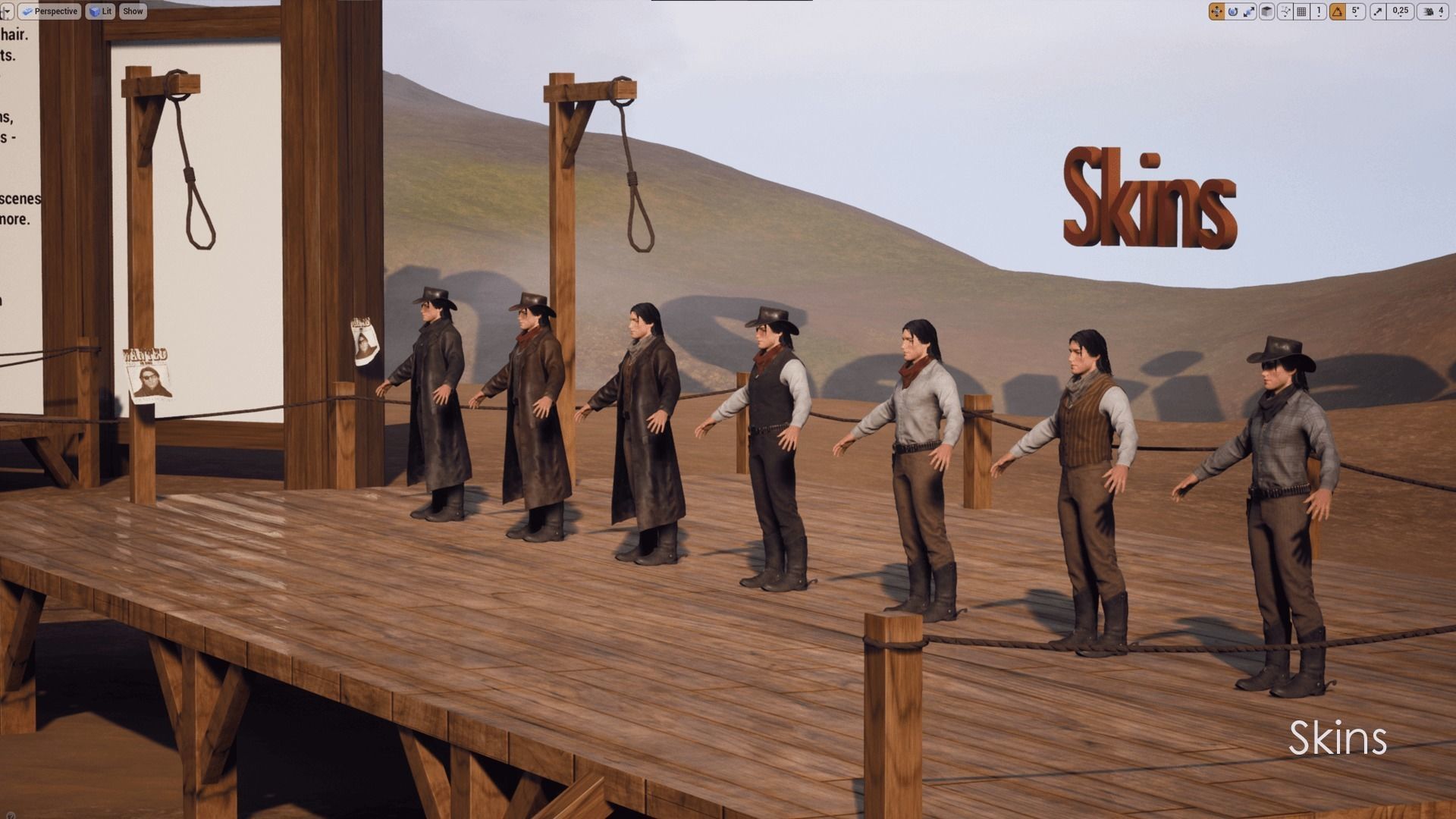 Bandit Western Wild West Adventure Survival Shooter Character Low-poly 3D model_16